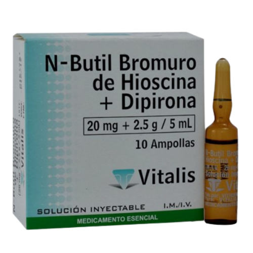 HIOSCINA DIPIRONA 20MG-2.5G AMP I.M-I.V 5ML X 1 (VITALIS)